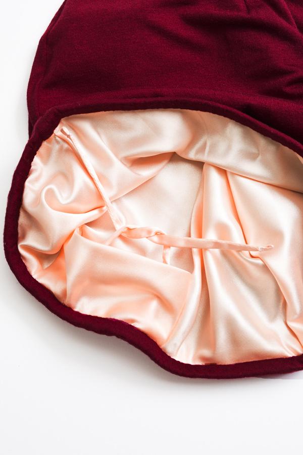 Wine Adjustable Slap | Satin-Lined Cap - Image 3