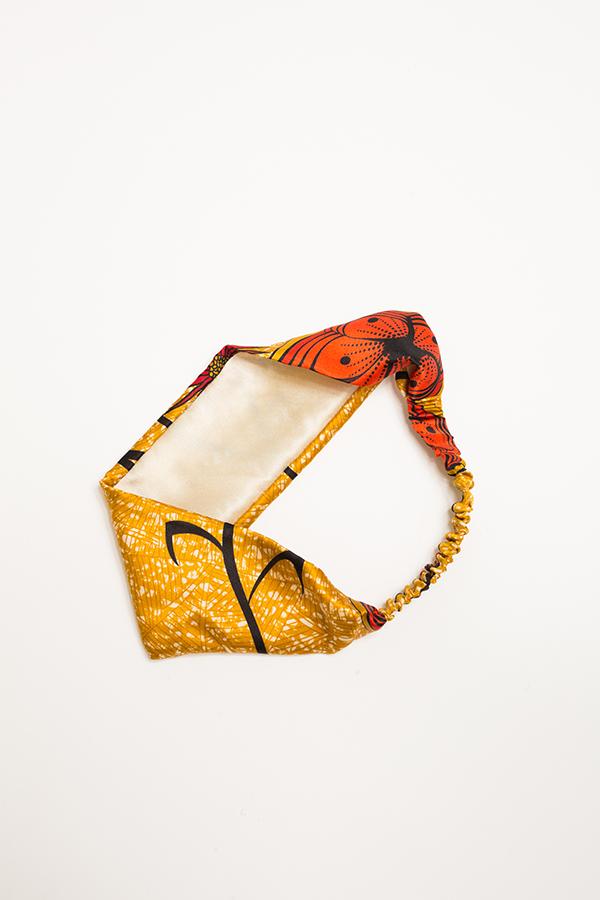 All Silk Headband - Mustard Floral - Image 3