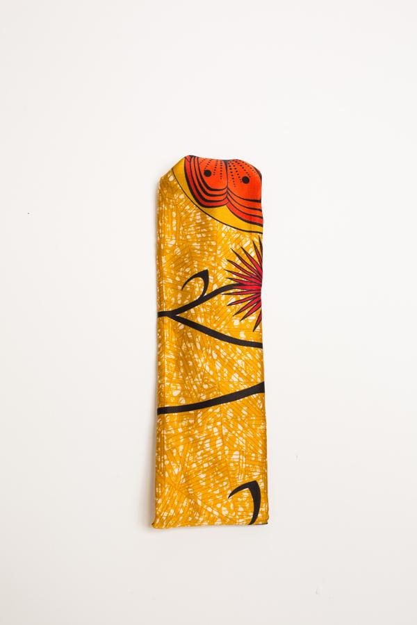 All Silk Headband - Mustard Floral - Image 5