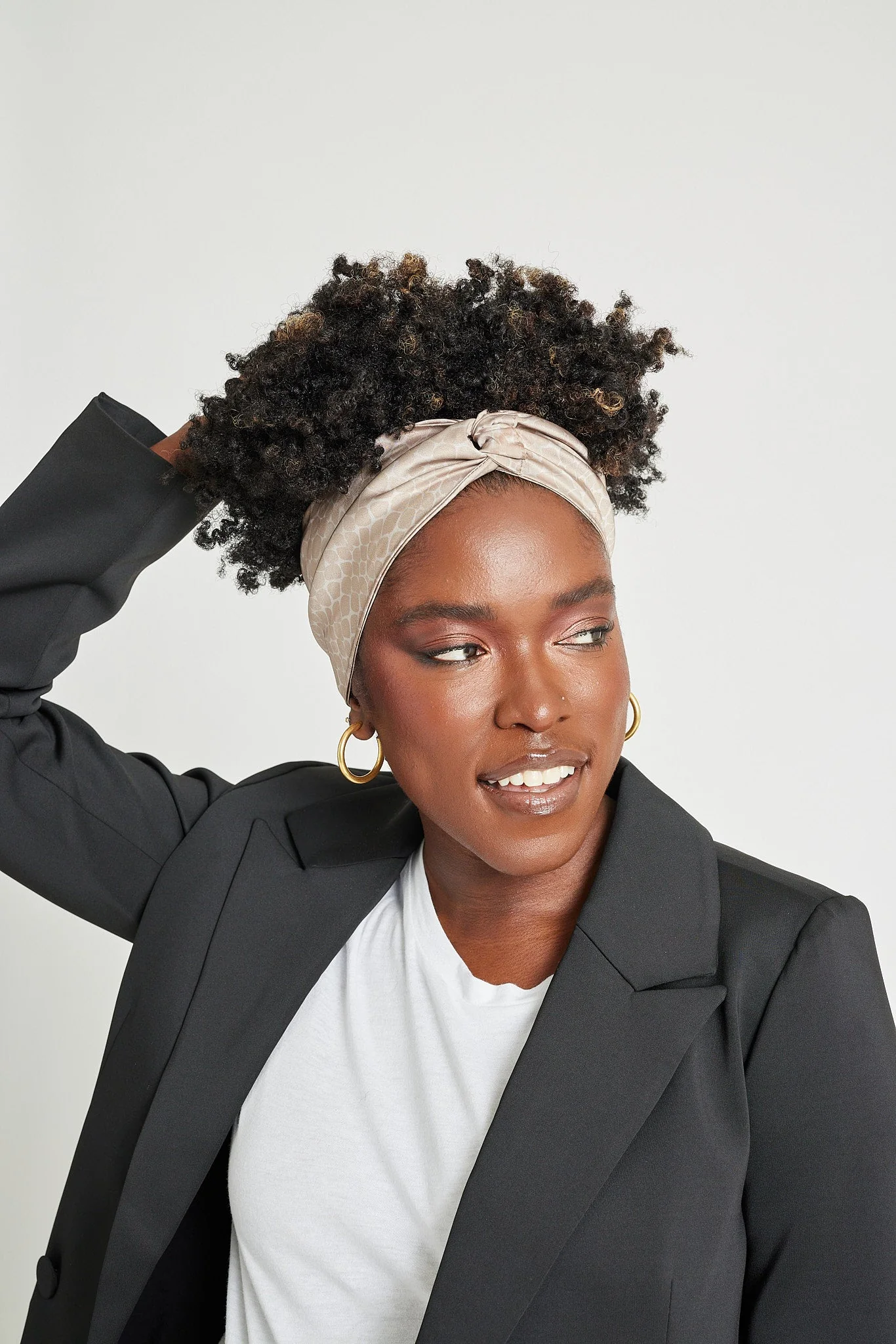 Patterned Walnut Wrap-Style Headband - Image 3
