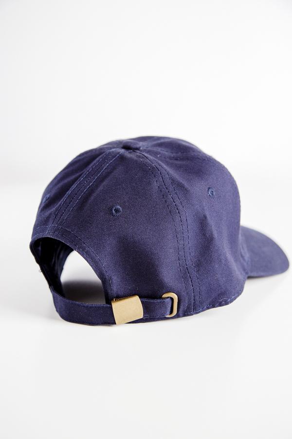 Navy Blue Satin-Lined Baseball Hat - Image 4