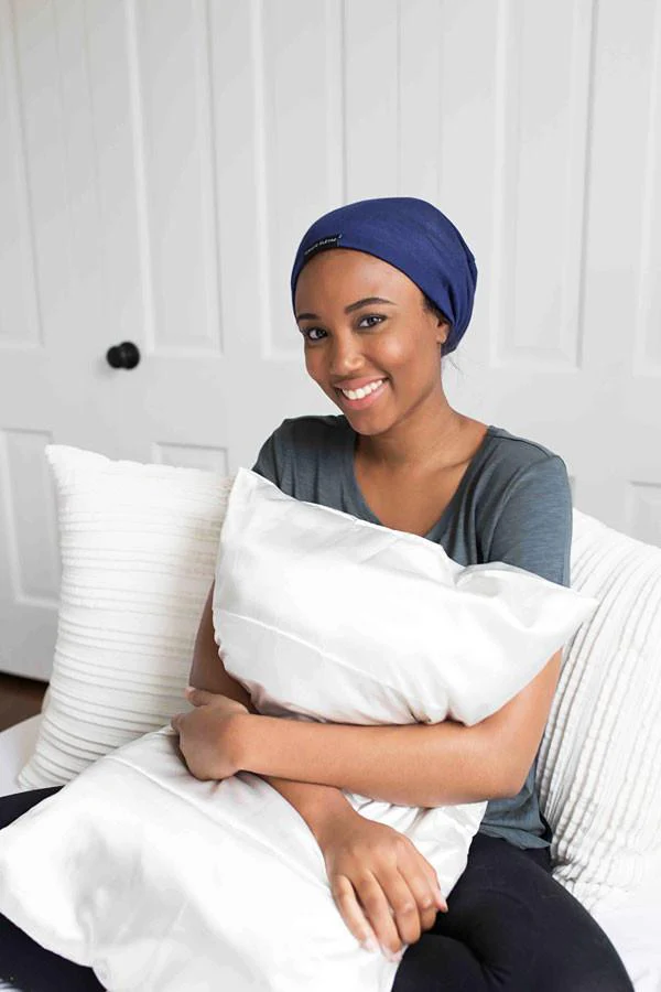The Slap (Satin-lined cap) - Navy - Image 3