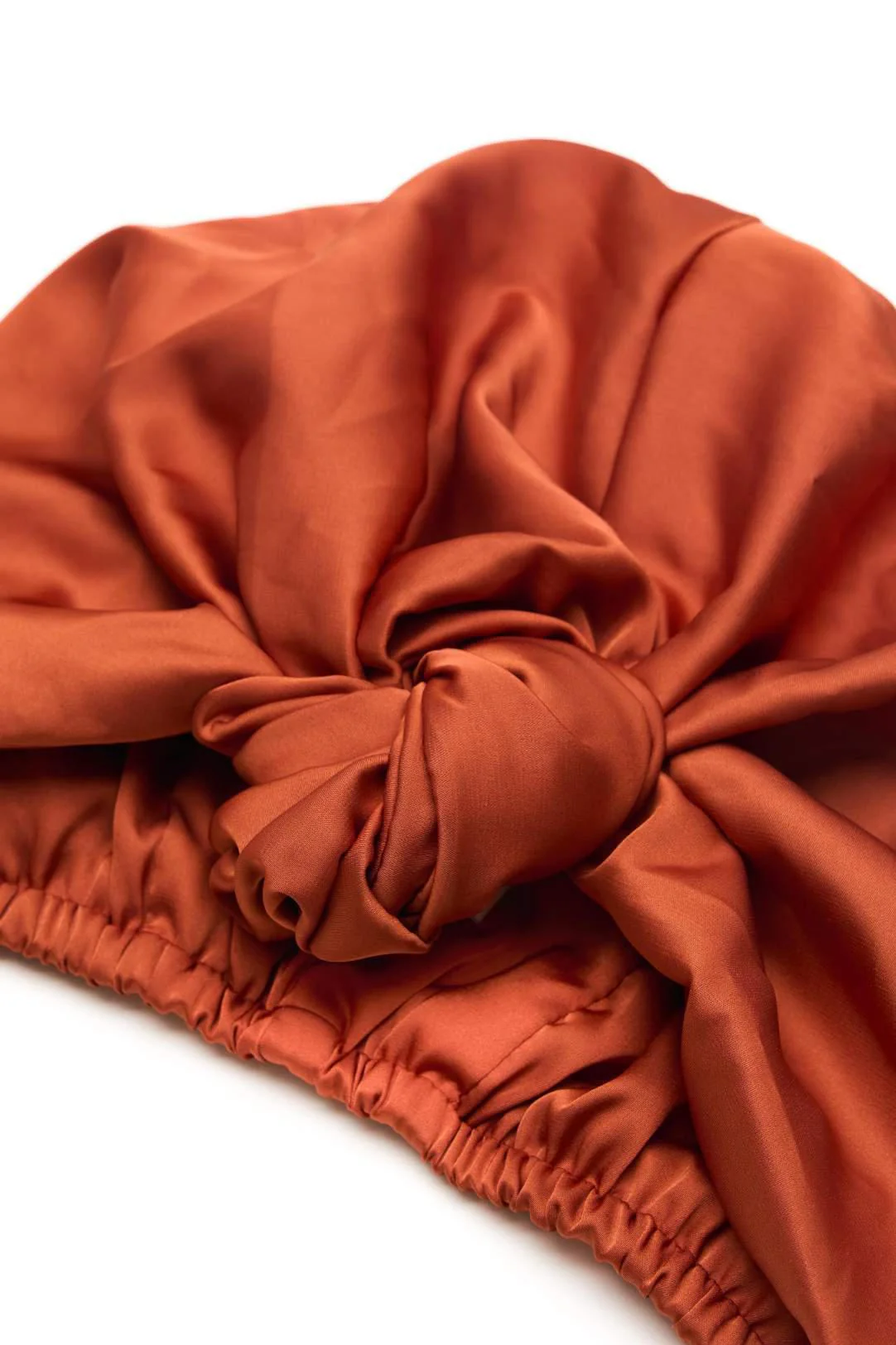 Rust All-Satin Knot Turban - Image 6