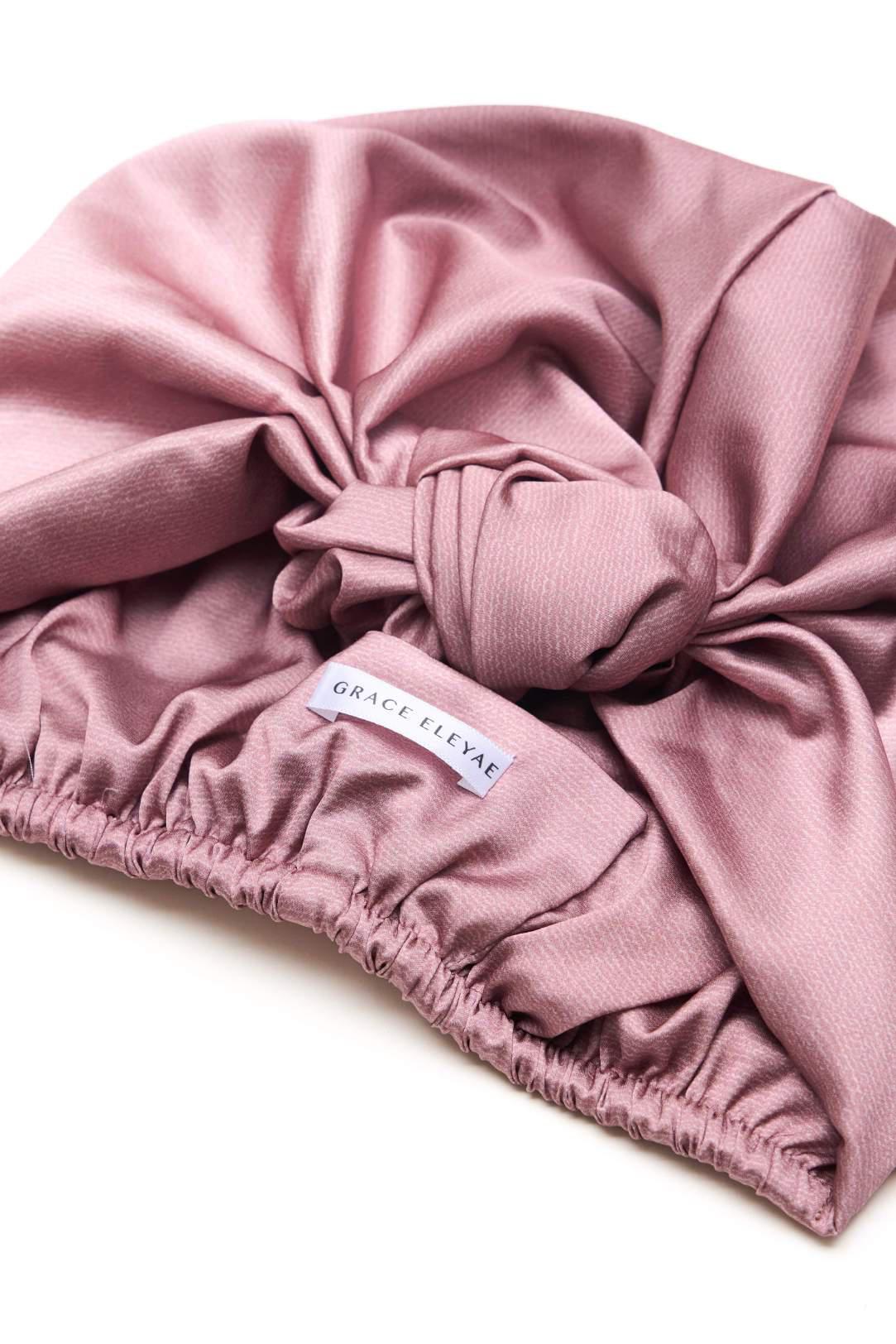 Speckled Blush All-Satin Knot Turban - Image 6