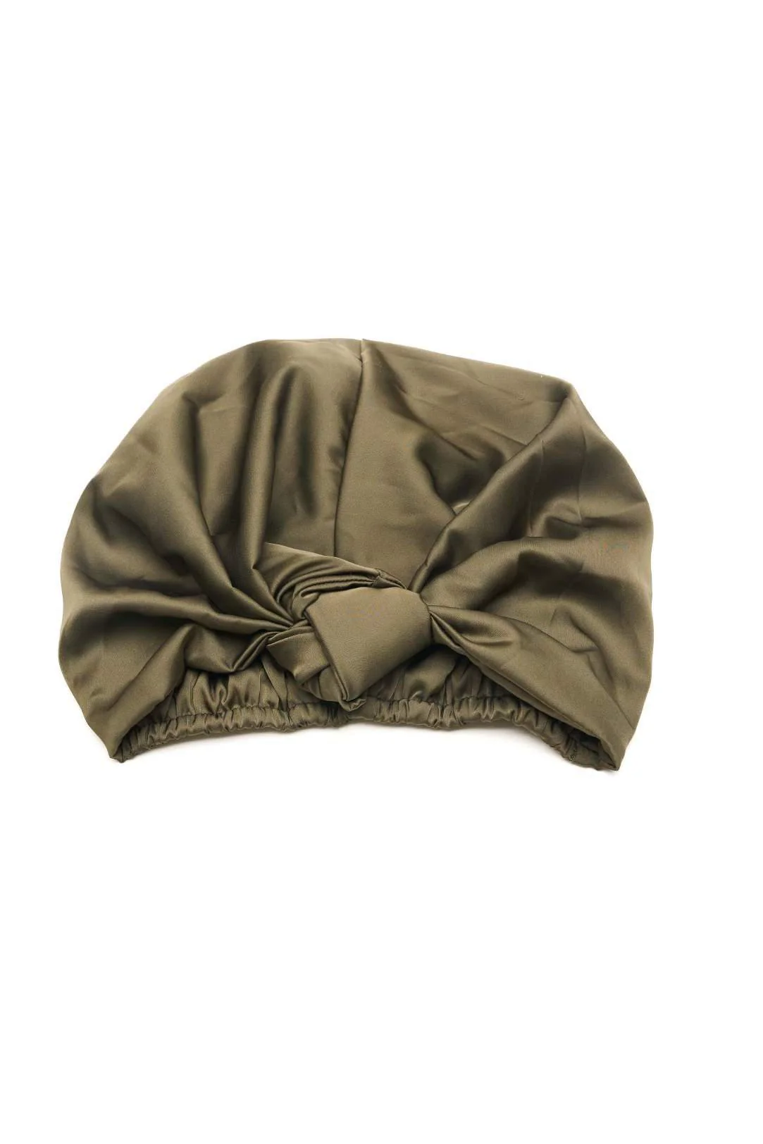 Olive All-Satin Knot Turban - Image 7