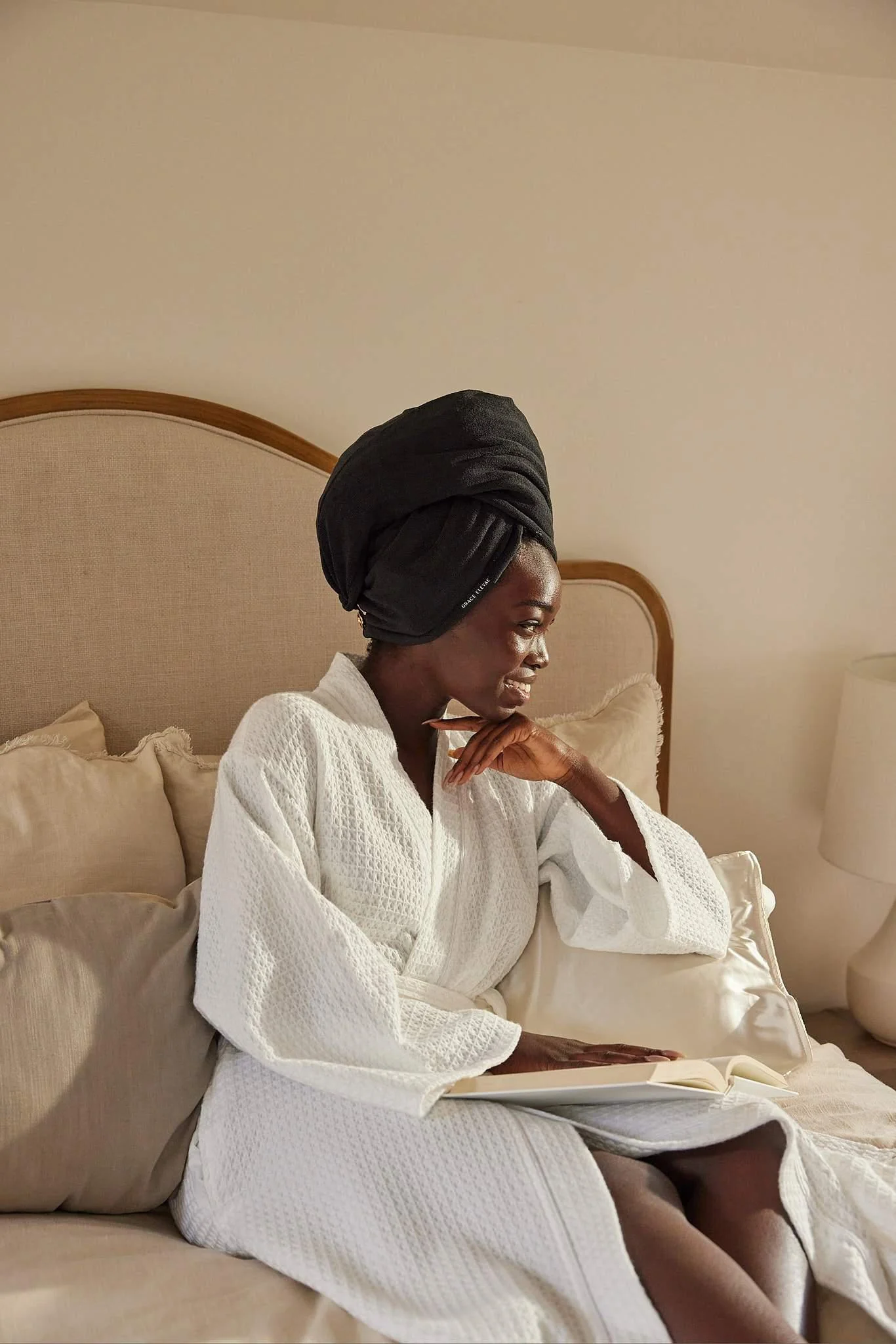 Micro Fiber Towel Turban - Black - Image 2